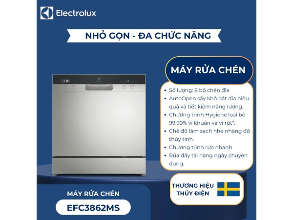 Máy rửa chén bát để bàn Electrolux EFC3862MS 